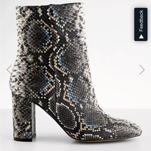 Koraline snake skin ankle boot
